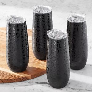 Member's Mark 14oz Insulated Wine Tumblers 4 Pack Leopard Print Stainless Steel